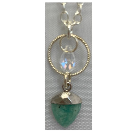 Rhema Jewels Amazonite SWAROVSKI Necklace - Picture 2 of 15